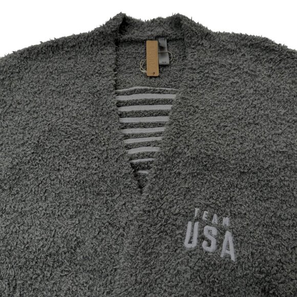 SKIMS Cozy Knit Long Robe Team USA Gray 2X/3X - Picture 4 of 11